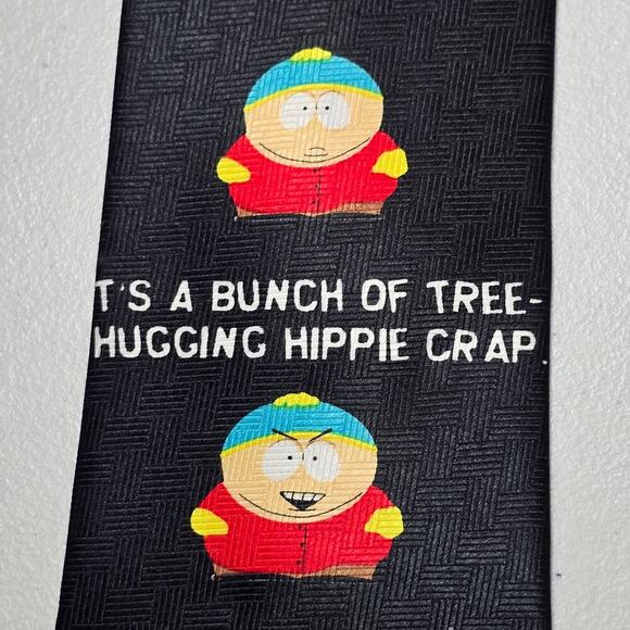 VTG South Park Faces Tie Gift Humor Funny Unisex Fathers Day Hippie Eric Cartman - Picture 2 of 5